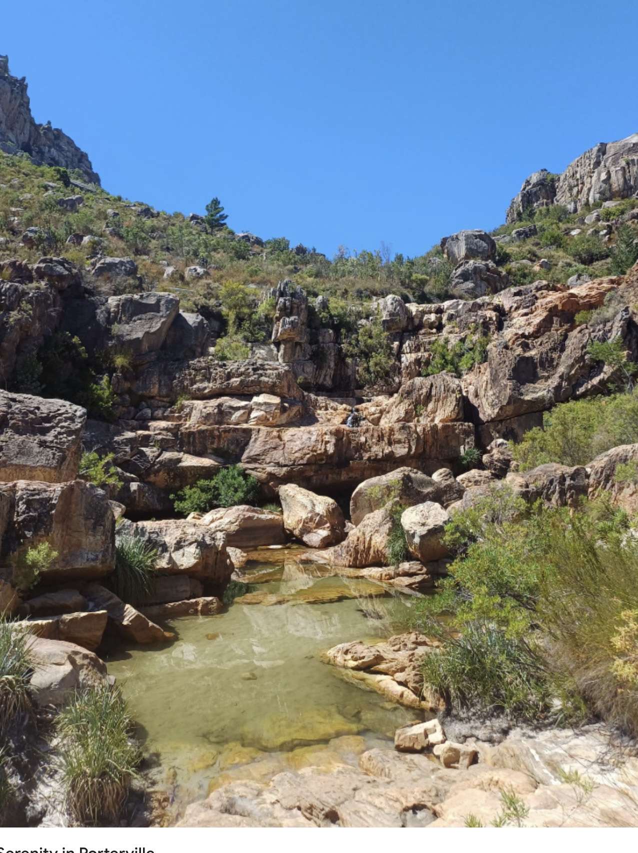 Rock pool and canyon scenery in the Cederberg